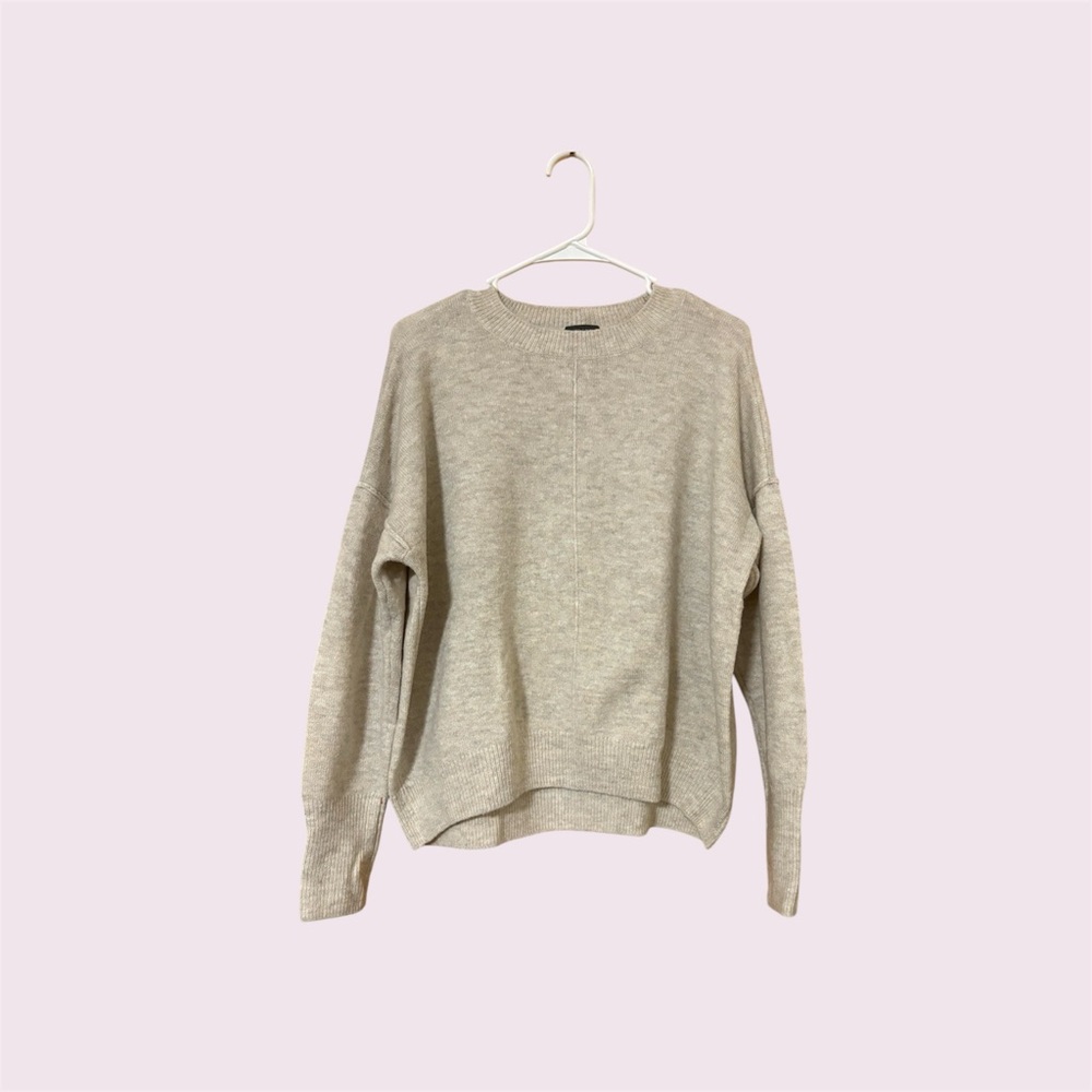 Vince Camuto Pullover Sweater in Cream/Tan Size Small